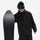 Men's 2-layer snowboard jacket and pants - black, on-model front with upright snowboard, for powder days and winter commute