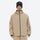Men's 2-layer snowboard jacket and pants - tan, on-model front view, for skiing and snowboarding