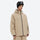 Men's waterproof 2L snow jacket and pants - tan, on-model three-quarter front view, for resort and street wear