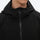 Men's minimalist breathable ski jacket set - black, collar close-up detail, for powder days and winter commute
