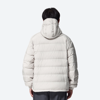 
                  
                    Women's warm packable hooded down midlayer - white lightweight down hooded jacket on men, hood seals out wind
                  
                