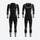 Men's compression base layer suit - black and gray compression base layer suit, for cold-weather training
