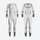 Men's breathable lycra baselayer suit for snow sports - white and gray compression base layer suit