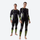 Women's breathable lycra baselayer suit for snow sports - black and green compression base layer suit couple