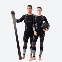 
                  
                    Women's compression base layer suit with lycra - black and gray compression base layer suit couple, for winter snow sports
                  
                