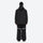 Unisex waterproof 3L bib snow pants - black jacket with black bib pants, on-model back view, for skiing and snowboarding