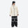 Unisex waterproof 3L bib snow pants - cream jacket with black bib pants, for powder days and winter commute