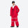 Breathable 3-layer suspender bibs with reflective trim - red jacket with red bib pants, for skiing and snowboarding