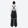 Unisex waterproof 3L bib snow pants - black bib pants with white top, on-model back view, for skiing and snowboarding
