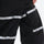 Unisex waterproof 3L bib snow pants - black bib pants, knee reflective stripe close-up detail, for skiing and snowboarding