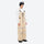 Unisex waterproof 3L bib snow pants - tan bib pants with white top, for cold-weather winter sports