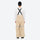 Breathable 3-layer suspender bibs with reflective trim - tan bib pants with white top, for resort and street wear