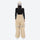 Women's waterproof 2L snow jacket and bib pants series - tan bib pants, 2-layer waterproof breathable shell