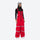 Women's 2-layer breathable snowboard jacket and bibs - red bib pants, for skiing and snowboarding