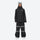 Women's 2-layer breathable snowboard jacket and bibs - black jacket with black bib pants, for skiing and snowboarding
