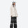 Women's waterproof 2L snow jacket and bib pants series - cream jacket with black bib pants, for skiing and snowboarding