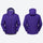 Women's breathable 3-layer shell with high collar hood - purple hardshell jacket, for resort and backcountry days