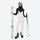 Women's 3-layer breathable ski suit set - white bib pants, for resort and cross-country days