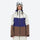 Women's colorblock breathable ski jacket set - white blue and brown colorblock jacket, for resort and backcountry days