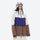 Women's waterproof 3L snow jacket and pants series - white blue and brown colorblock jacket, for cold-weather winter sports