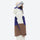 Women's colorblock breathable ski jacket set - white blue and brown colorblock jacket, for skiing and snowboarding