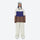Women's waterproof 3L snow jacket and pants series - blue and brown colorblock jacket with white pants