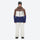 Unisex waterproof 3L snow jacket and pants series - brown white and navy colorblock with white pants