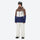 Breathable 3-layer ski jacket and pants set - brown white and navy colorblock with white pants