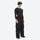 Breathable 3-layer ski jacket and pants set - black bib pants with white panels, for powder and piste riding