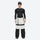Unisex waterproof 3L snow jacket and pants series - black and white colorblock bib pants, for cold-weather winter sports