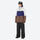 Breathable 3-layer ski jacket and pants set - white purple and brown colorblock with black pants