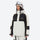 Women's waterproof 3L snow jacket and pants series - white and black colorblock jacket, for powder and piste riding