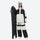 Women's waterproof 3L snow jacket and pants series - white and black colorblock jacket with white pants