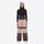 Women's 3-layer snowboard jacket and pants - tan and brown colorblock snow pants with black top, on-model front view