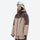 Women's colorblock breathable ski jacket set - tan and brown colorblock jacket, for skiing and snowboarding