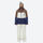 Women's waterproof 3L snow jacket and pants series - brown white and blue colorblock jacket with white pants
