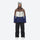 Women's colorblock breathable ski jacket set - brown white and blue colorblock jacket with black pants