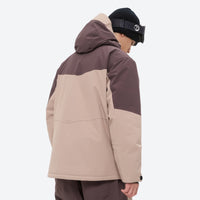 
                  
                    Unisex 3L snowboard jacket and pants - coffee brown and tan colorblock, for cold-weather winter sports
                  
                