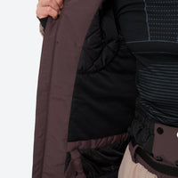 
                  
                    Unisex 3L snowboard jacket and pants - coffee brown and tan colorblock, for resort and backcountry days
                  
                