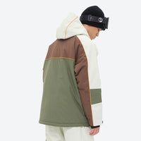 
                  
                    Unisex waterproof 3L snow jacket and pants series - white olive green and brown colorblock with white pants 69
                  
                