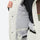 Breathable 3-layer ski jacket and pants set - white olive green and brown colorblock, for skiing and snowboarding