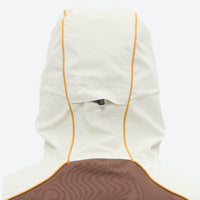 
                  
                    Unisex 3L snowboard jacket and pants - white olive green and brown colorblock, for cold-weather winter sports
                  
                