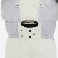
                  
                    Unisex waterproof 3L snow jacket and pants series - white olive green and brown colorblock, for powder and piste riding
                  
                