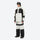 Unisex 3L snowboard jacket and pants - black and white colorblock jacket with black pants, for powder and piste riding