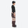 Unisex waterproof 3L snow jacket and pants series - coffee brown and tan colorblock snow pants, on-model side view