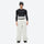 Breathable 3-layer ski jacket and pants set - white snow pants, on-model front view, for powder and piste riding