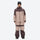 Unisex 3L snowboard jacket and pants - coffee brown and tan colorblock suit, for cold-weather winter sports