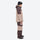 Breathable 3-layer ski jacket and pants set - coffee brown and tan colorblock suit, for resort and backcountry days