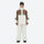 Unisex 3L snowboard jacket and pants - white olive green and brown colorblock suit with white pants, underarm vents dump heat