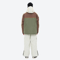 
                  
                    Unisex waterproof 3L snow jacket and pants series - white olive green and brown colorblock suit with white pants 87
                  
                